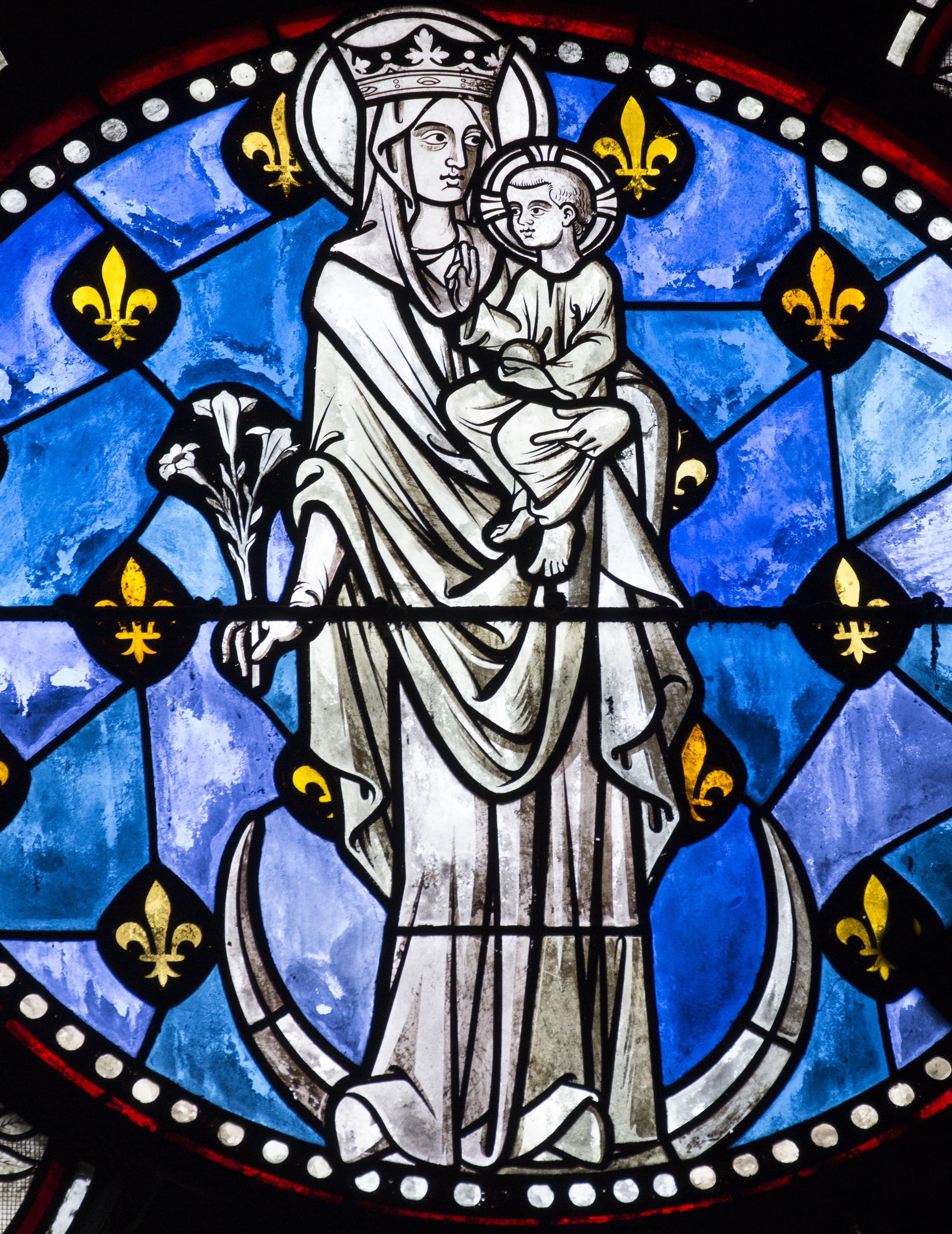 Immaculée Conception – Vitrail, Cathédrale de Notre-Dame de Paris.