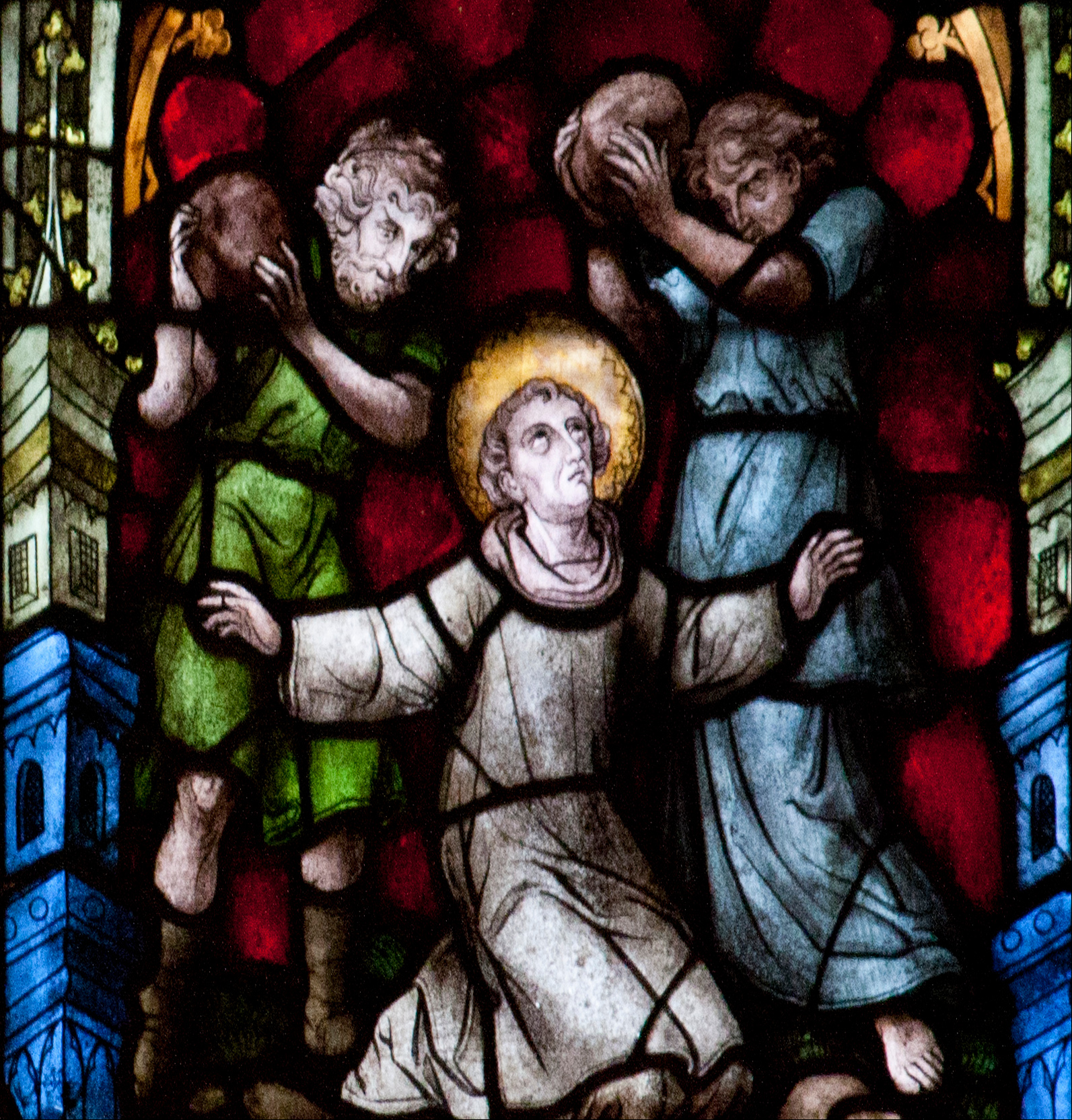 Martyr de saint Etienne, la lapidation – Abside de la Marktkirche, Hanovre.
