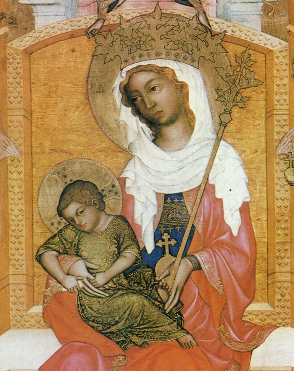 Madonne couronnée, Vierge Marie – Berlin, oeuvre originaire de Bohême, République tchèque.