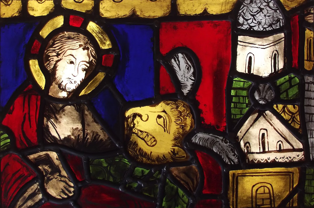 Tentation du Christ au désert – Réplique d’un vitrail du Victoria & Albert Museum, Londres, Royaume-Uni (origine Champagne-Ardenne, France).