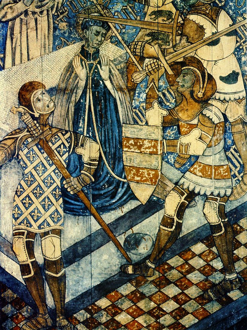 Martyre de saint Thomas Becket – Fresque du XVème s, cathédrale de Canterbury.