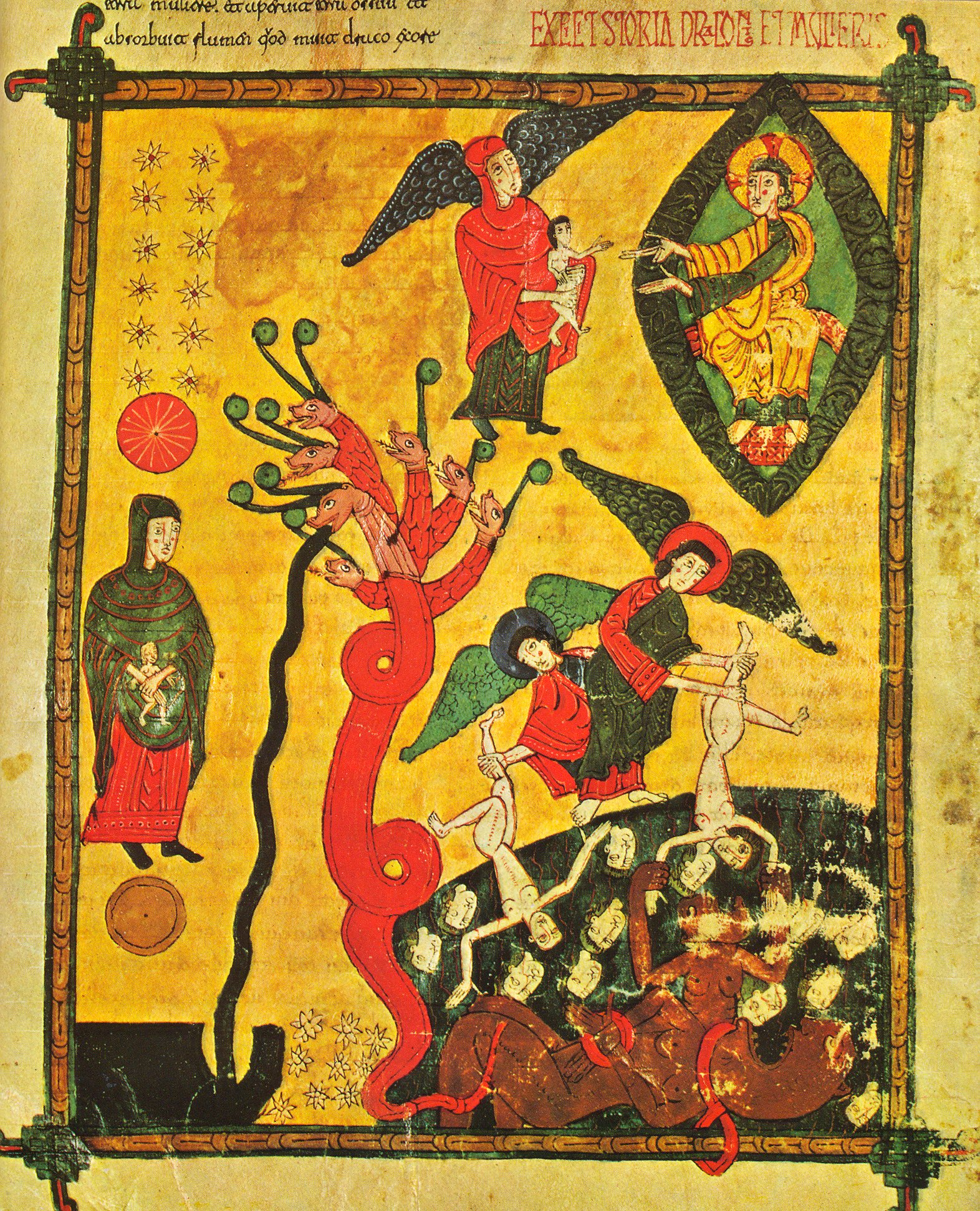 Beatus d’Osma – La Femme et le Dragon, folio 117 verso
