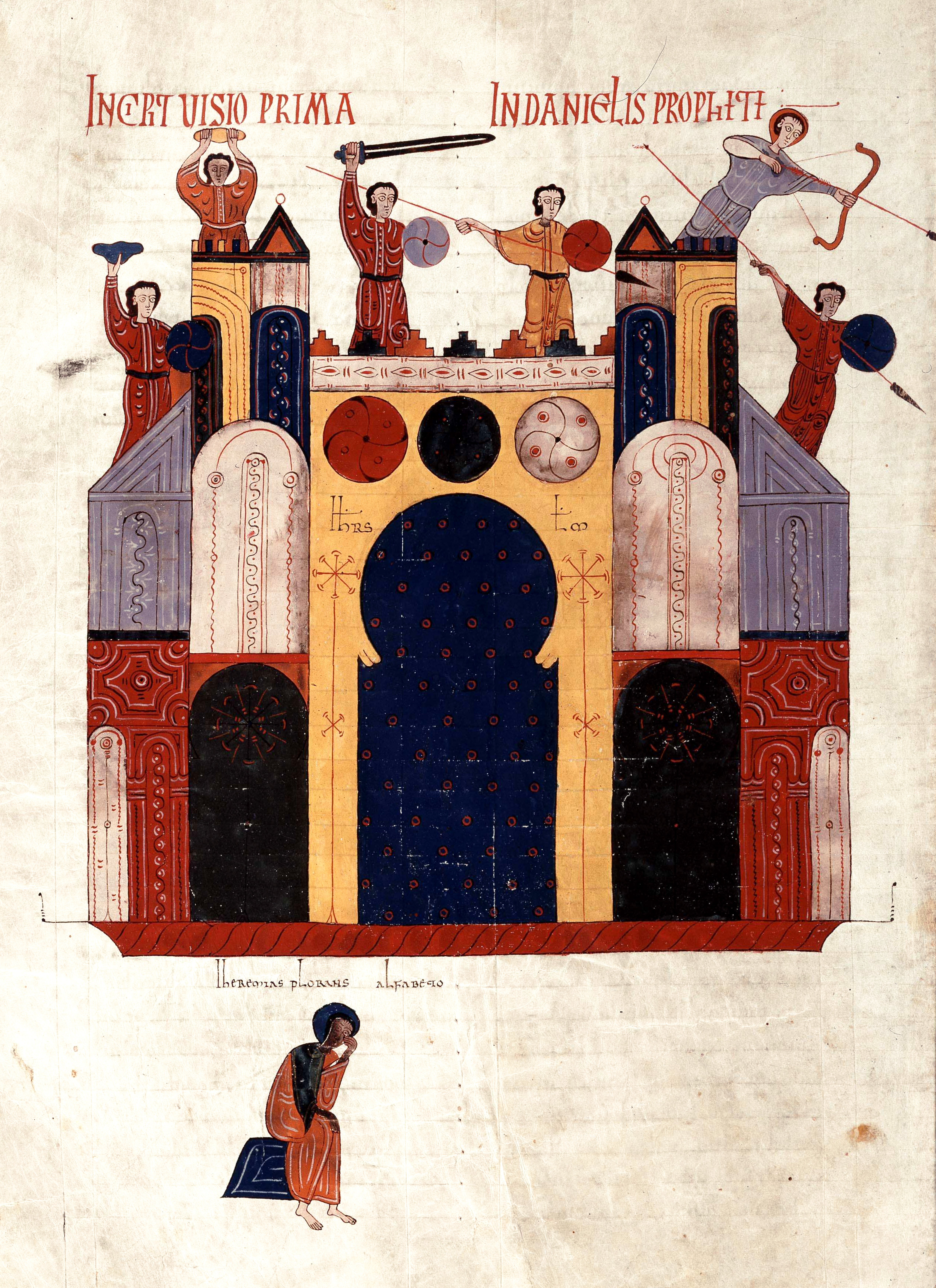 Beatus de Facundus, p. 537 – Première vision du livre de Daniel.