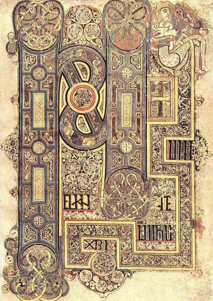 Livre de Kells – Incipit de l’évangile selon saint Marc, folio 30 recto