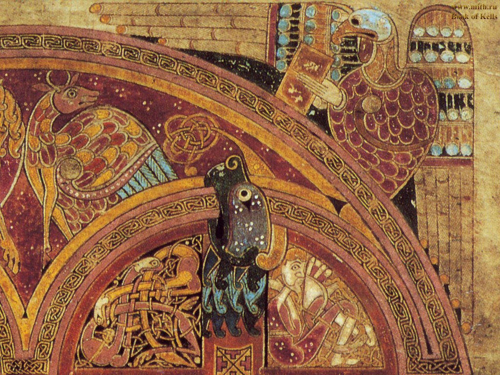 Livre de Kells – Table du canon eusébien, folio 5 recto, détail 2