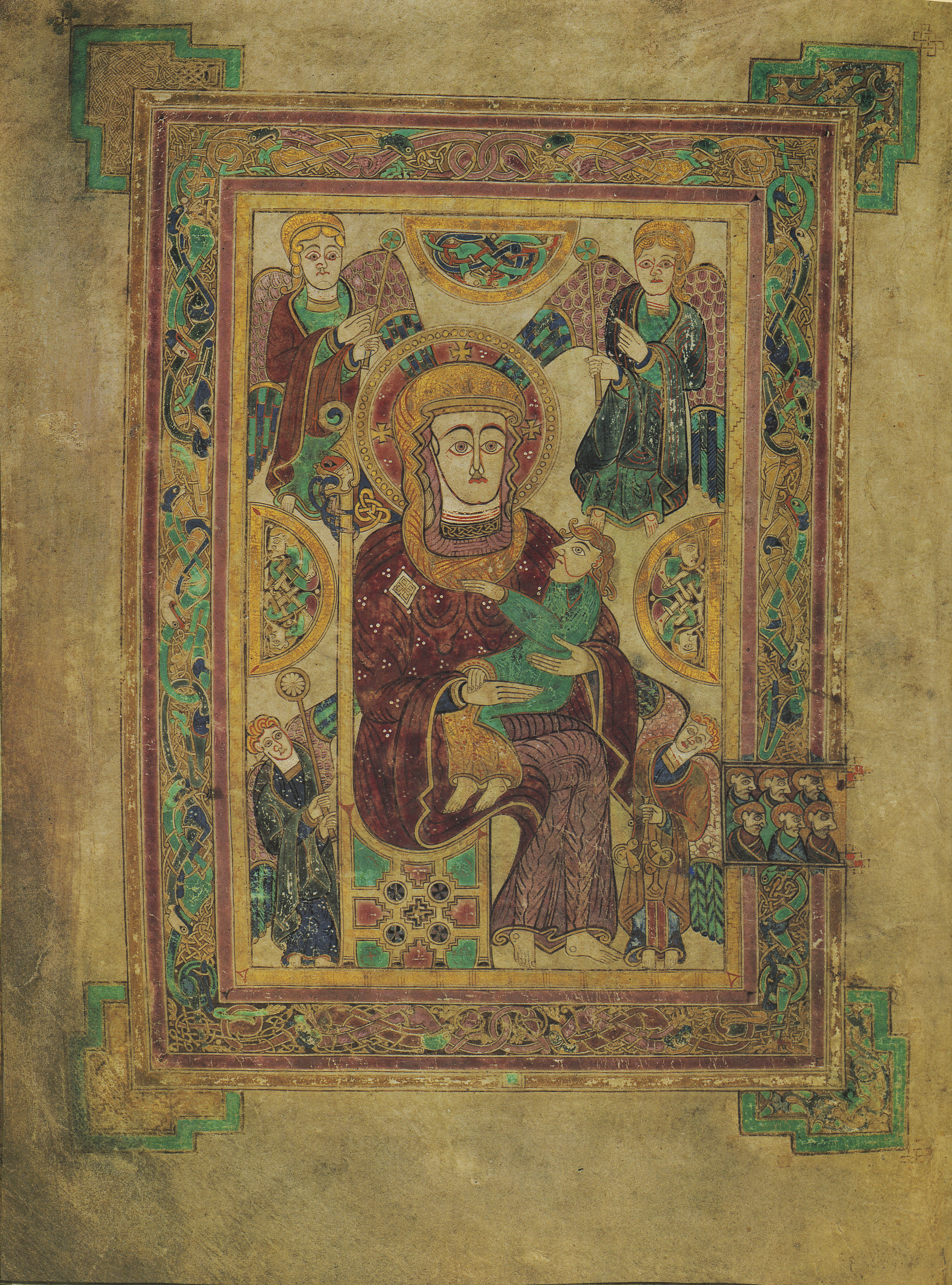 Livre de Kells – La Vierge et l’Enfant, folio 7 verso