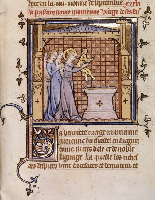 Sainte Marcienne brisant une idole – Vincent de Beauvais, XII-XIII<sup>ème</sup> siècle.