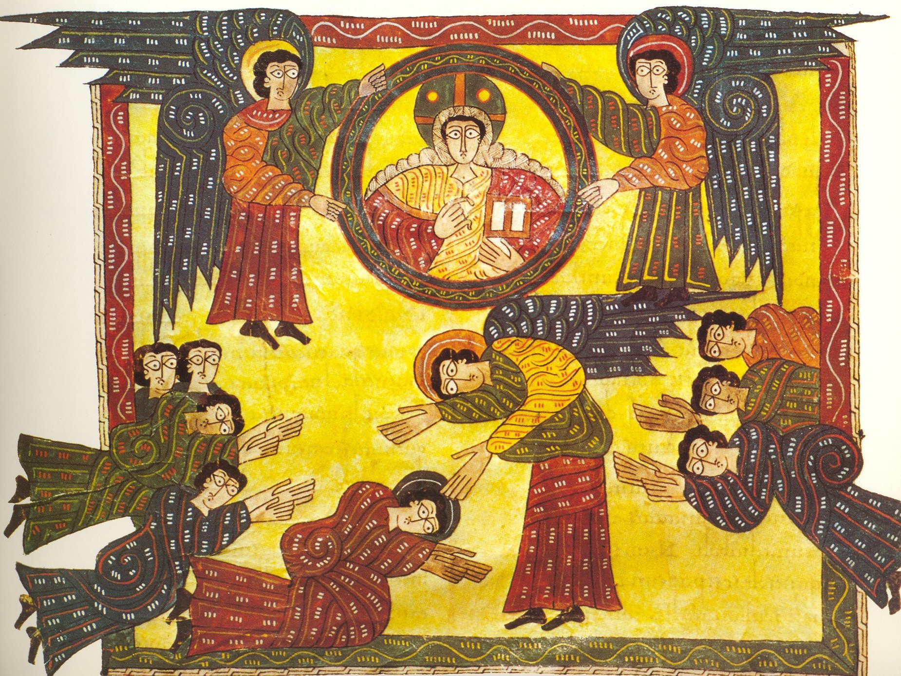 Beatus de l’Escorial – Adoration divine et Théophanie finale (Ap 22), folio 142v.