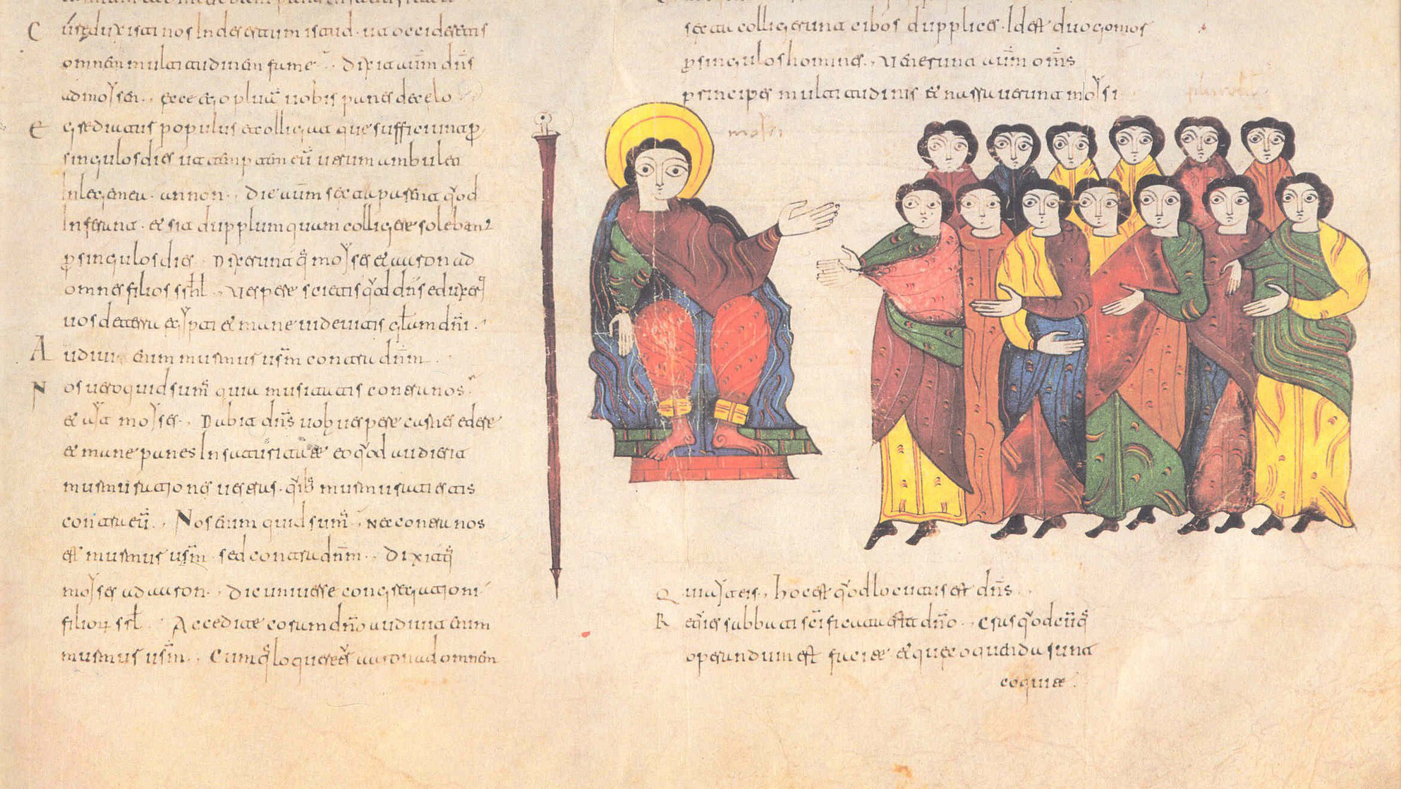 Codex Biblicus Legionensis – Le Christ, assis, enseignant aux Douze.