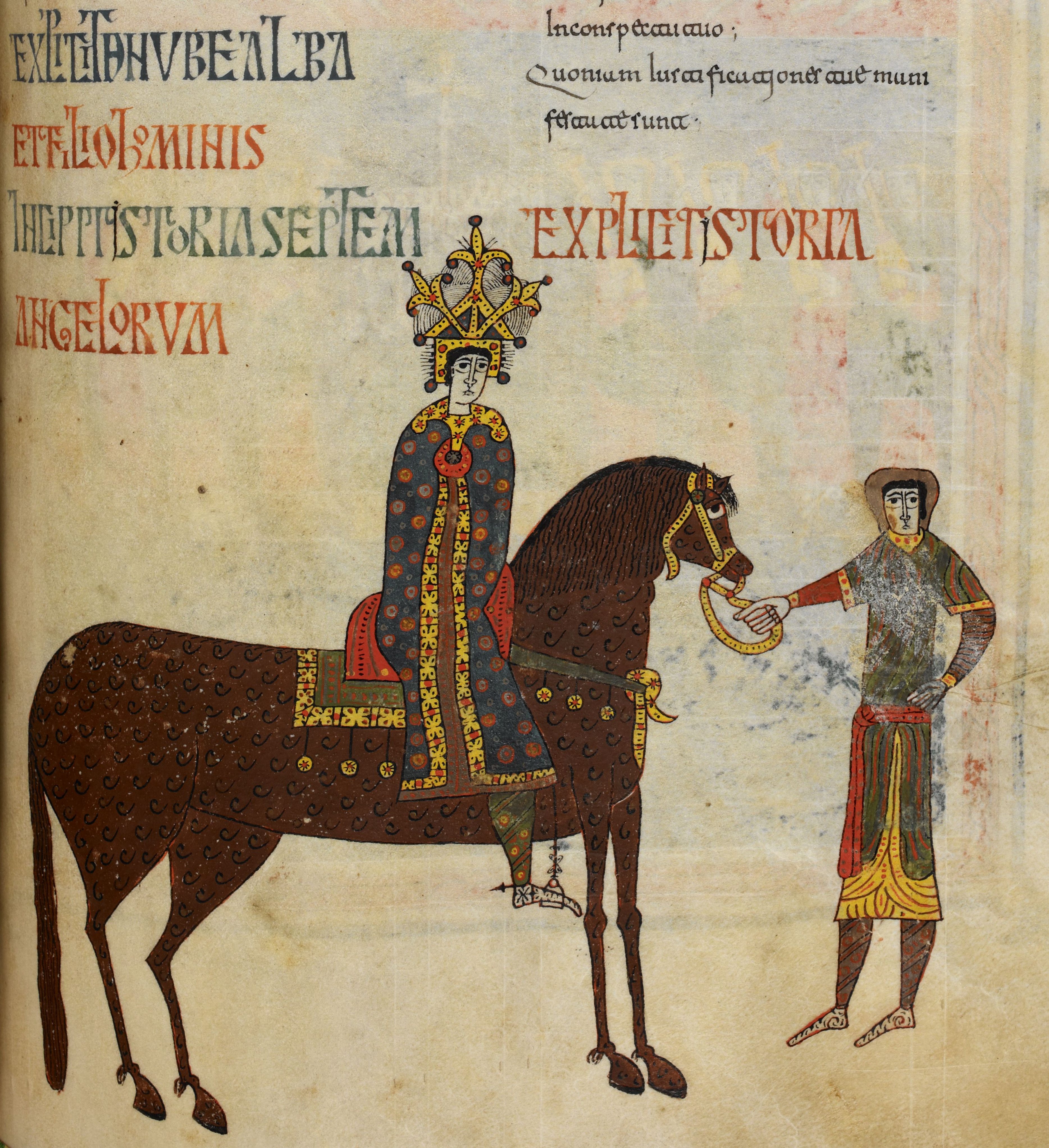 Beatus de Silos, folio 170r – Un roi à cheval.