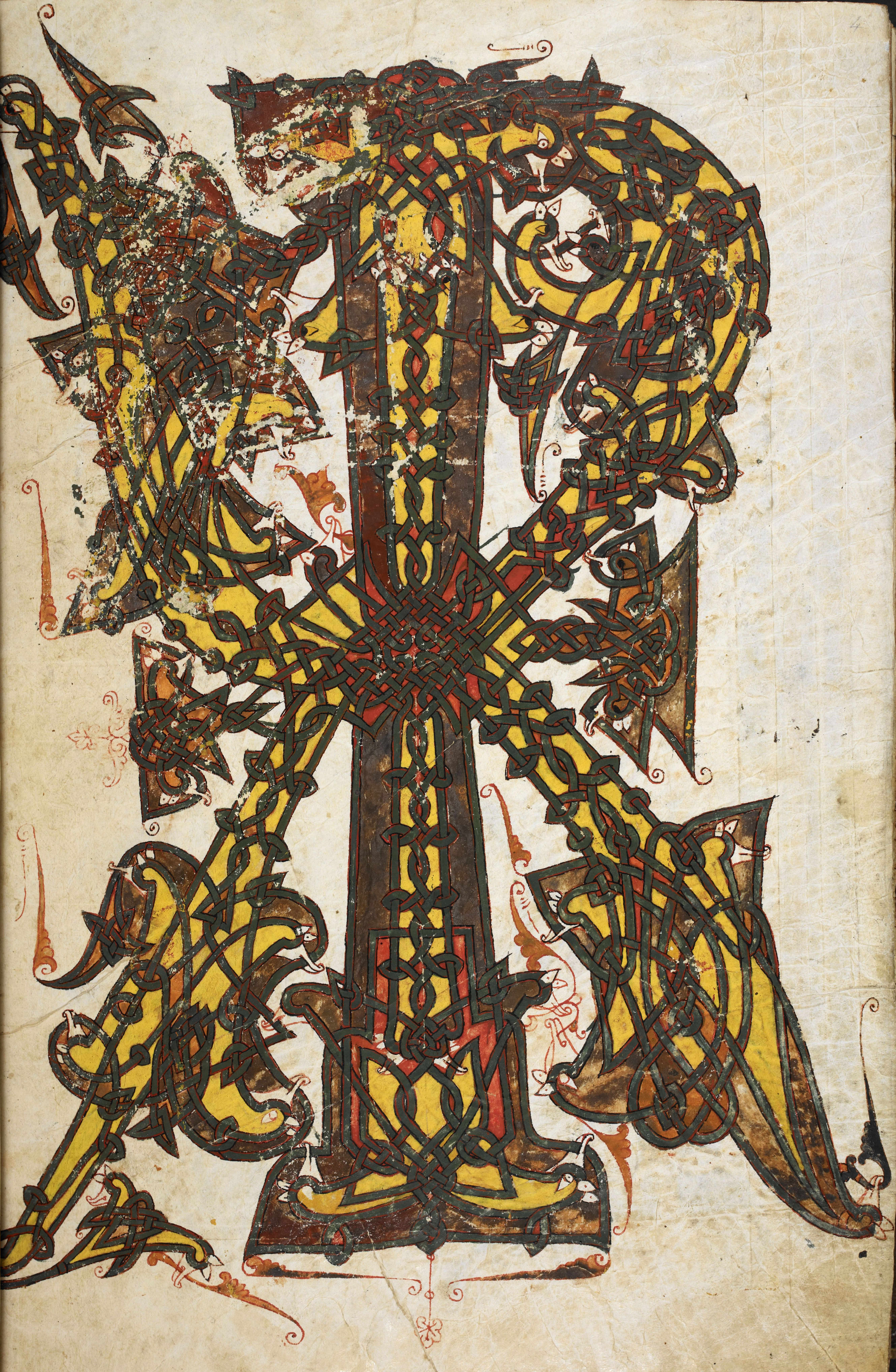 Beatus de Silos, folio 4r – Chrisme récupéré sur un antiphonaire mozarabe.