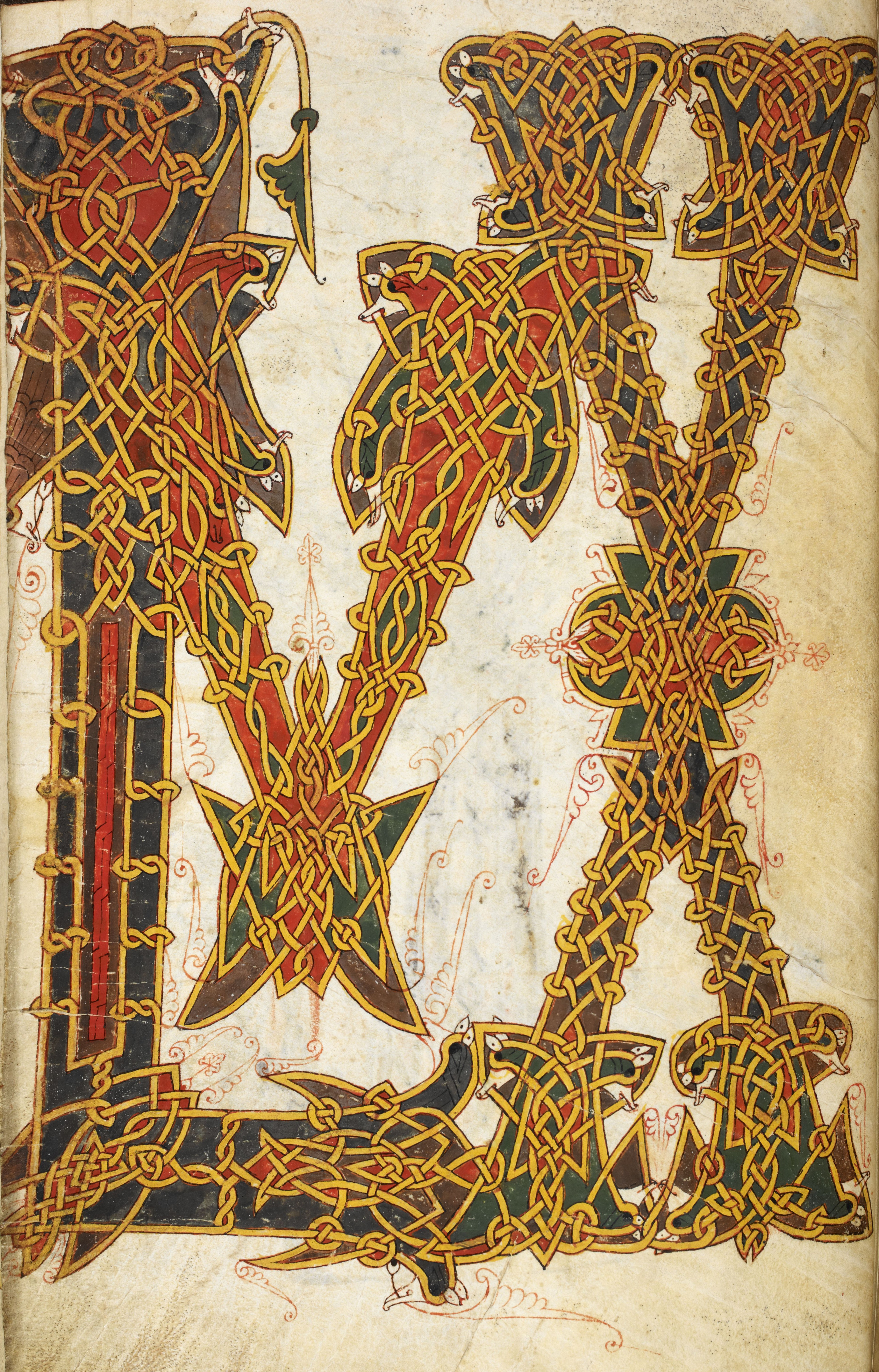 Beatus de Silos, folio 4v – Incipit d’une feuille de chant récupérée sur un antiphonaire mozarabe (« Lux orta est iustis »).