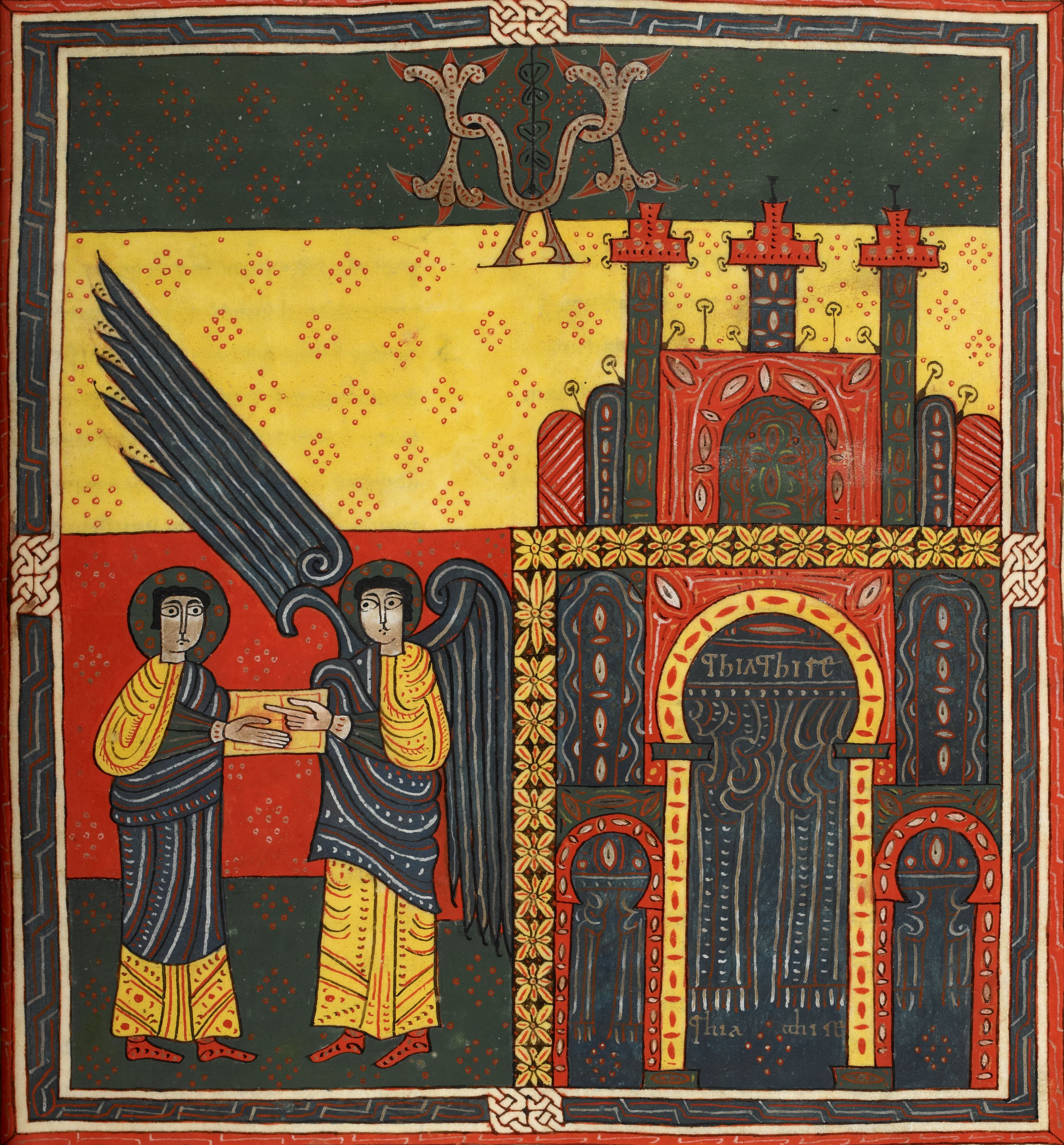 Beatus de Silos, folio 64r – Lettre à l’ange de l’église de Thyatire (Ap 2, 18-29).