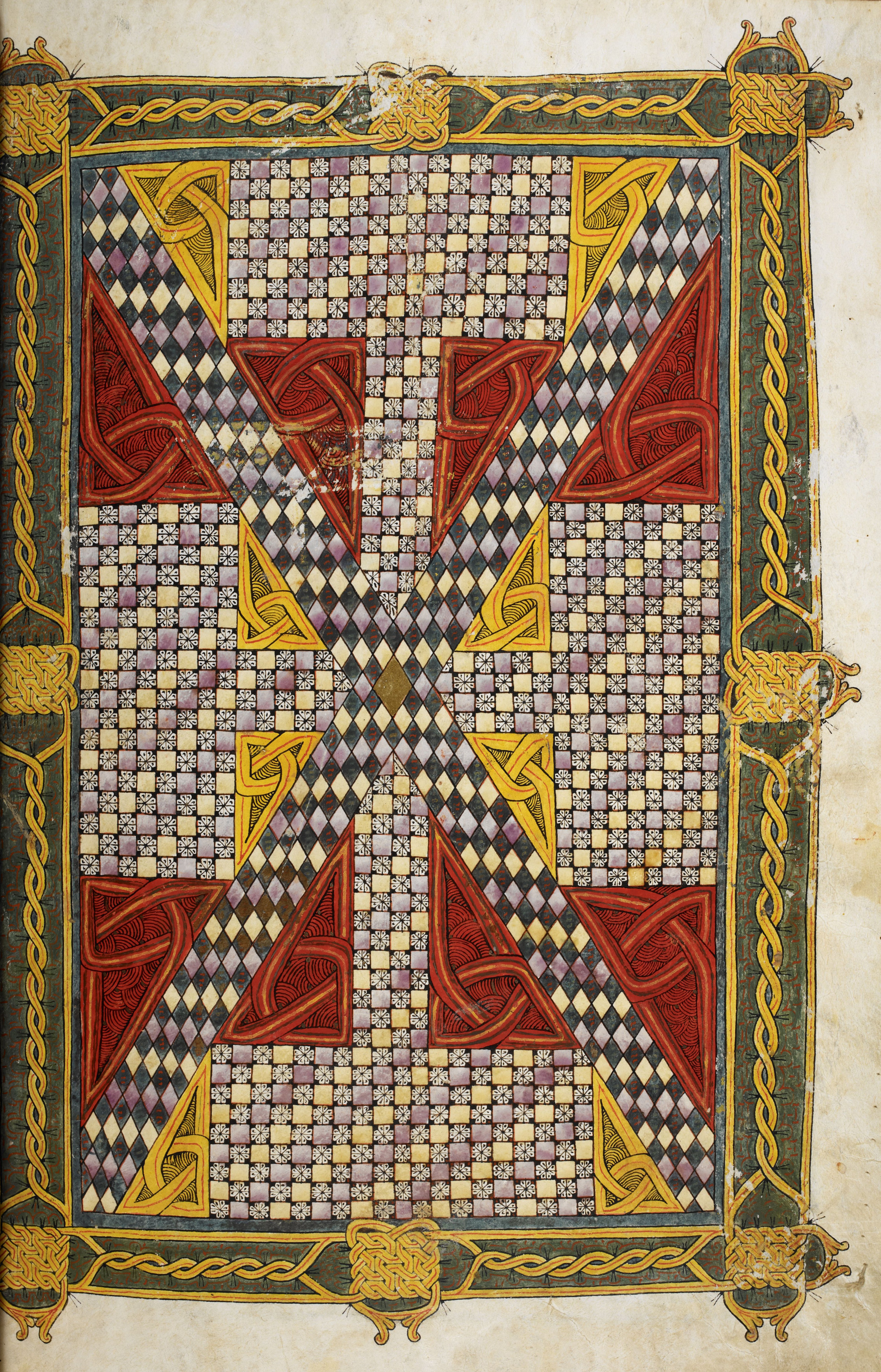 Beatus de Silos, folio 6r – Quadrillé inachevé.